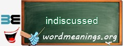 WordMeaning blackboard for indiscussed